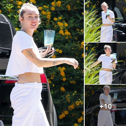 Miley Cyrus Stuns in Chic White Ensemble by the Coast on August 5, 2021